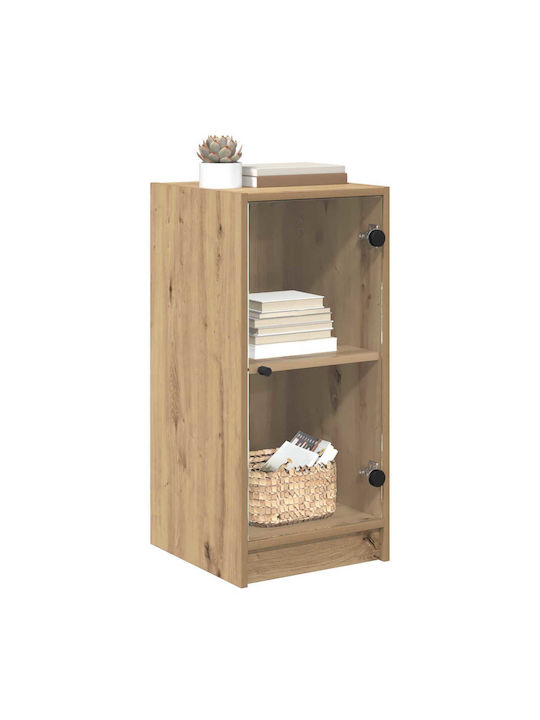 Living Room Display Cabinet Made of Particle Board Oak 35x37x76cm