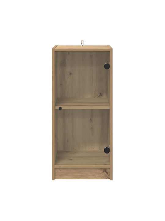 Living Room Display Cabinet Made of Particle Board Oak 35x37x76cm