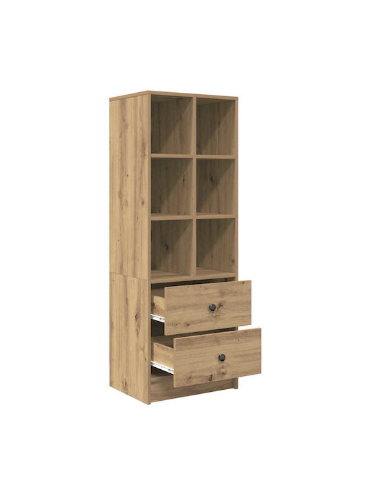 vidaXL Wohnzimmer Vitrine aus Spanplatte Eiche 45.5x34x127cm