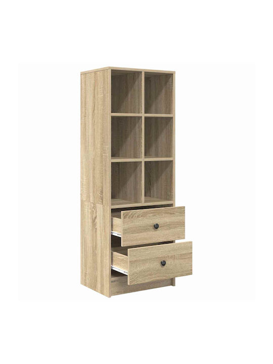 Wall Mounted Living Room Cabinet made of Solid Oak Wood 45.5x34x127cm
