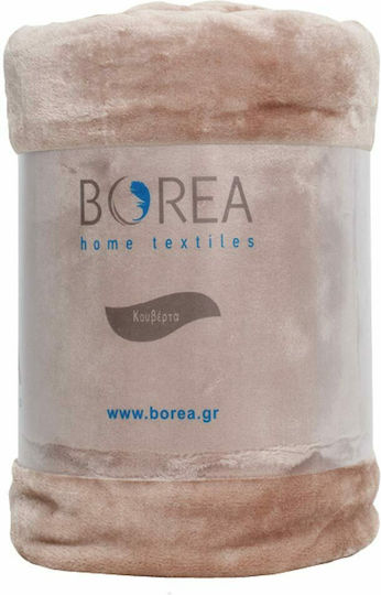 Borea K-4 Velvet Blanket Single 150x220cm Beige