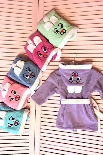 Minilori Baby Παιδικό Μπουρνούζι Lahani mit Kapuze