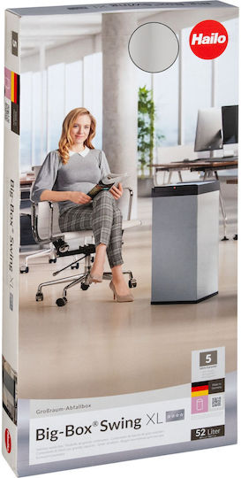 Großbehälter Swing XL Mülleimer 52l Edelstahl