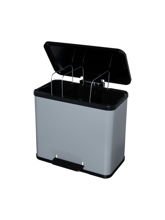 Hailo Waste Bin Waste made of Stainless Steel with Pedal Gray 9lt 1pcs