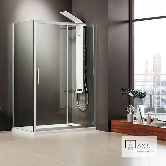 Axis Slider Καμπίνα Ντουζιέρας με Συρόμενη Πόρτα 70x70x185cm Clean Glass