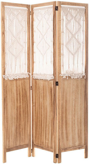 Iliadis Separator Decorativ de Cameră din Pânză cu 3 Foi 120x170cm