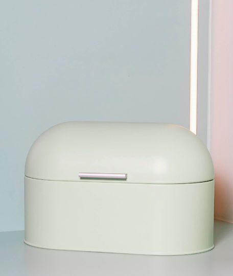 Onahome Ψωμιέρα με Καπάκι Μεταλλική Πράσινη 33x18x21cm