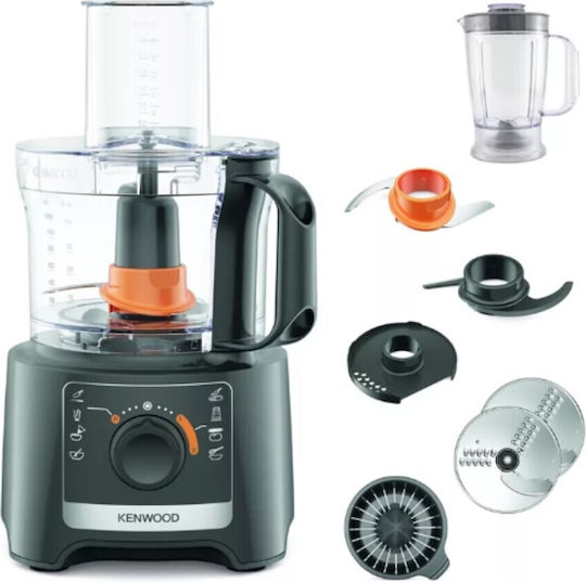 Kenwood Multipro Compact Πολυμίξερ 800W με Κάδο 2.1lt και Κανάτα Μπλέντερ Γκρι