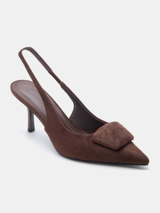 Spitze Zehe Pumps mit Hochabsatz Braune