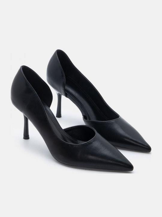Pointed Toe Heels with High Black Heel