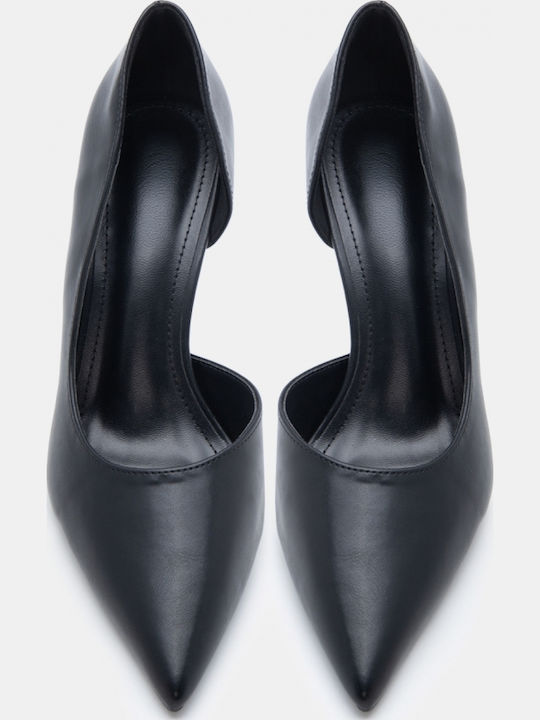 Pointed Toe Heels with High Black Heel