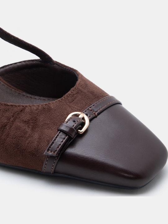 Pointed Toe Heels With Medium Brown Heel