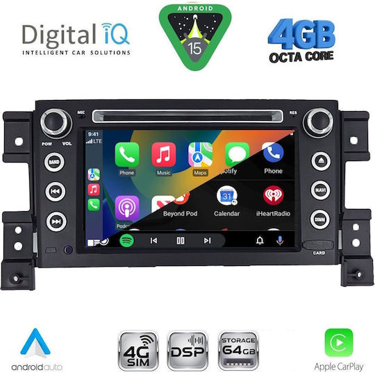 Digital IQ Автомобилна Аудио Система за Suzuki Grand Vitara 2005-2015 Bluetooth USB Вграден Wi-Fi GPS с Touch Screen 7"