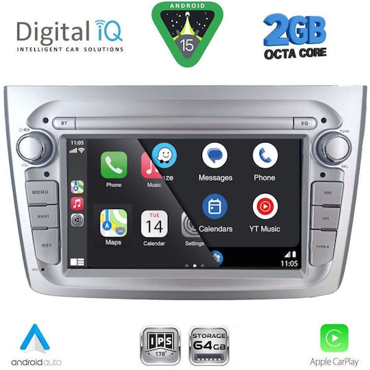 Digital IQ Ηχοσύστημα Αυτοκινήτου για Alfa Romeo Mito 2008-2018 (Bluetooth/USB/WiFi/GPS/Apple-Carplay/Android-Auto) με Οθόνη Αφής 7"