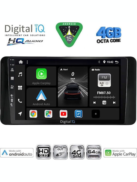 Digital IQ Auto-Audiosystem Für Toyota Prado 2014-2017 Bluetooth USB Eingebautes Wi-Fi GPS Apple CarPlay Android Auto Mit Touchscreen 10 Zoll