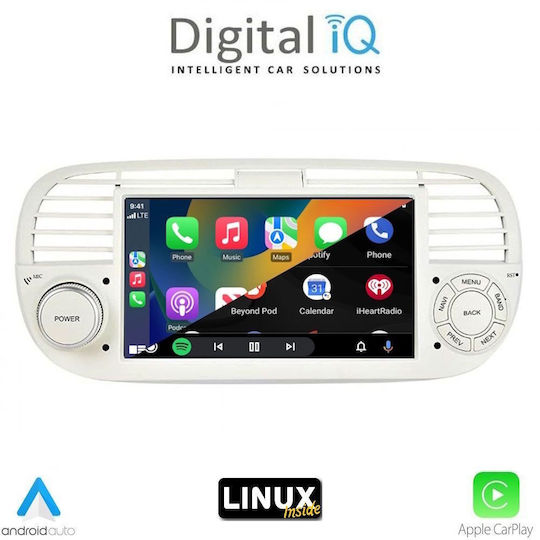 Digital IQ Автомобилна Аудио Система за Fiat 500 2007-2015 (Bluetooth/USB/Wi-Fi/GPS) с Touch Screen 7"
