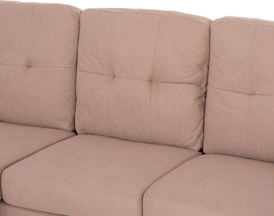 Meggy Colțar cu Unghi Reversibil Bej 184.5x75x86cm