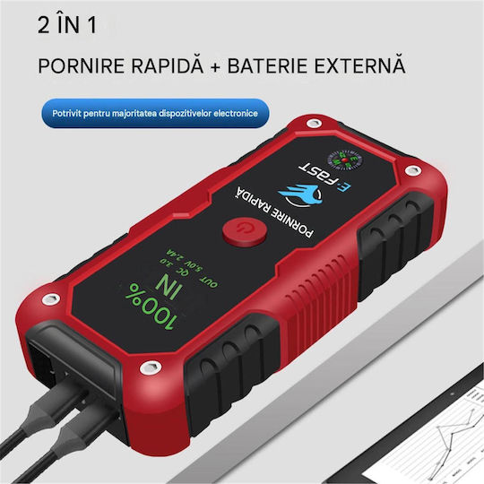 Q520 Pornitor Portabil pentru Baterie Auto și Motocicletă 2000A cu Power Bank / USB / Lanternă 12V