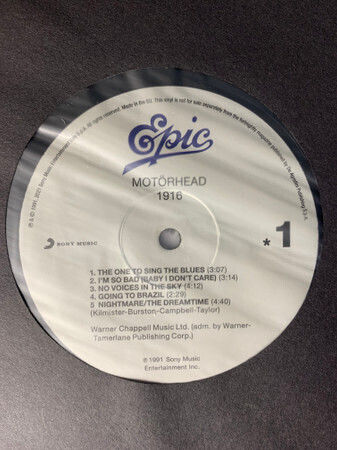Motörhead 1916 Vinyl