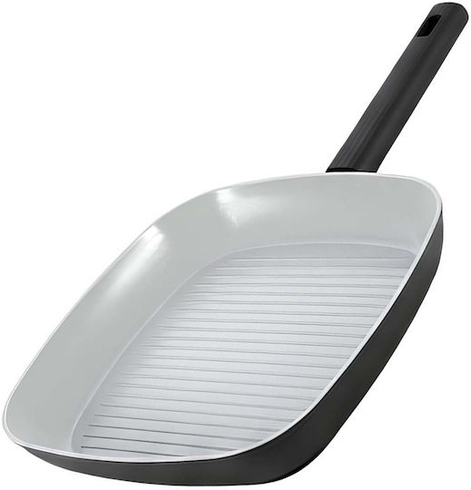 Swiss Haus 24 Cm Square Griddle Pan Non-stick Ceramic Interior Coating Black