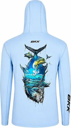 Μπλούζα Ψαρέματος Bkk Hooded Long Sleeve Performance Tuna