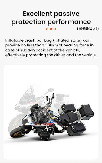 Loboo Wanderer Crash Bar Tasche für Schienen Motorrad-Weichgepäck Schwarz Farbe