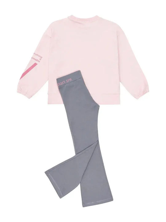 Kinderbekleidungsset mit Leggings Sommer 2 Stück Puder