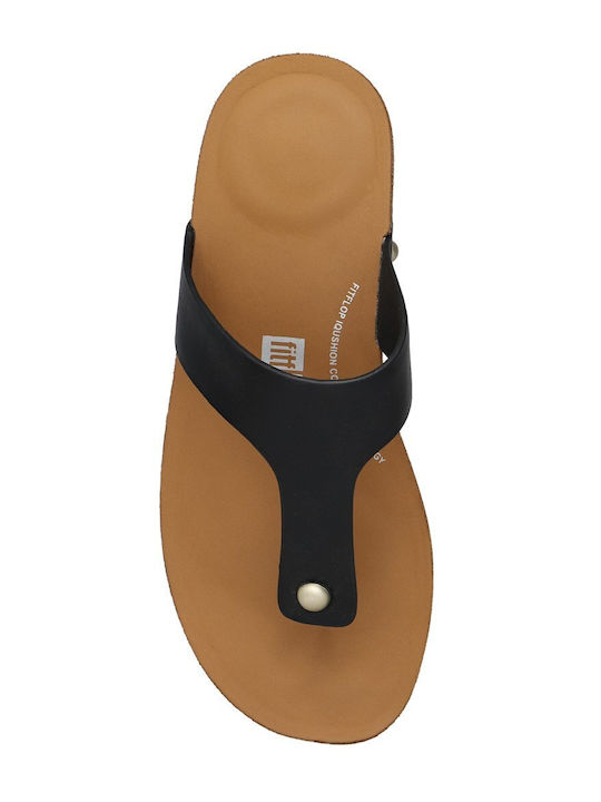 Iqushion Leather Women's Flat Sandals White