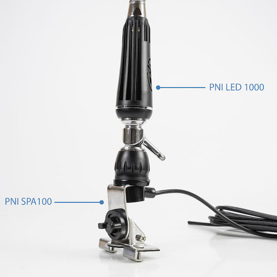 Pni Led 1000 Κεραία Cb Αυτοκινήτου 80cm Καλώδιο 4m & Βάση Σφιγκτήρα 300w Φωτιζόμενο Πηνίο
