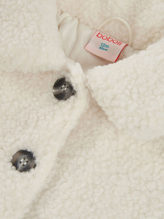 Kids Short Coat Off White