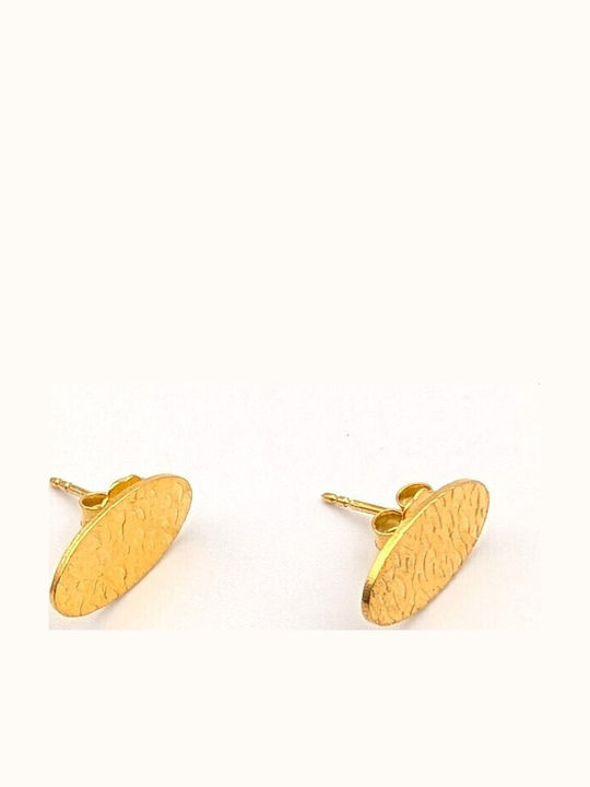 Grekas Single Gold Plated Silver Stud Earring