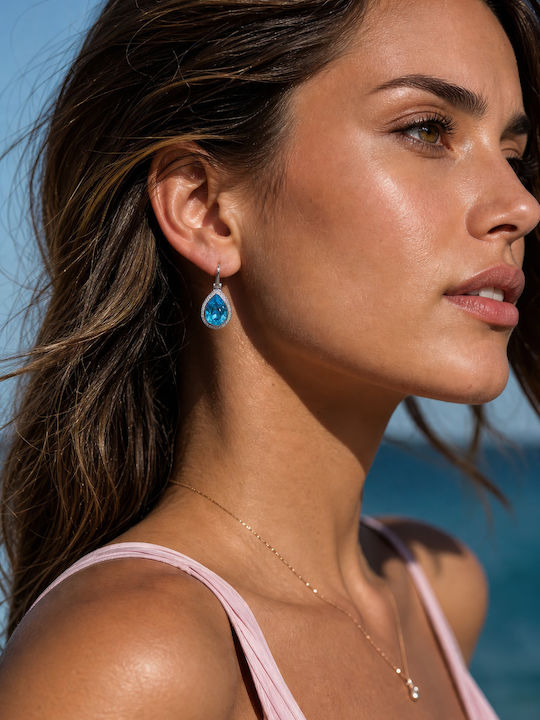Chrysothemiss Frozen Blue Earrings