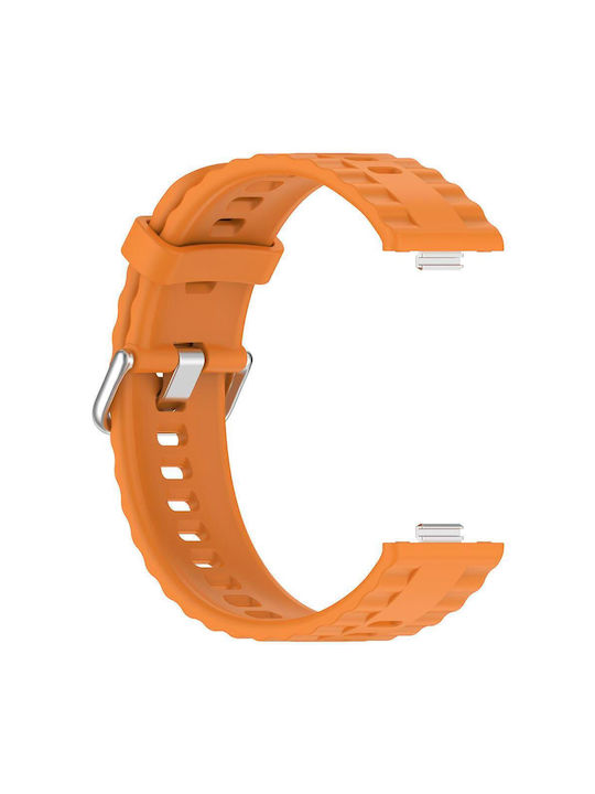 Huawei Watch Fit4 Pro Fit4 Fit3 Xdfind Silver Buckle Monochrome Watch Strap Silicone Orange Huawei Watch Fit4 Pro Fit4 Fit3 Xdfind Silver Buckle Monochrome Watch Strap Silicone Orange