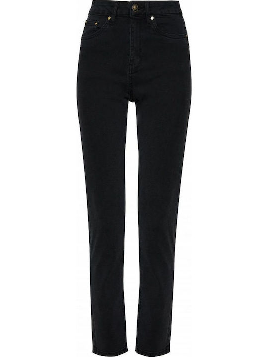 Hochgebirgiges Damen Jeans Hosen in Reguläre Passform Schwarz