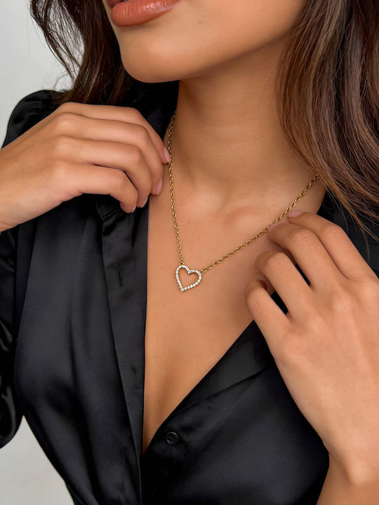Chrysothemiss Κολιέ Golden Heart Glow