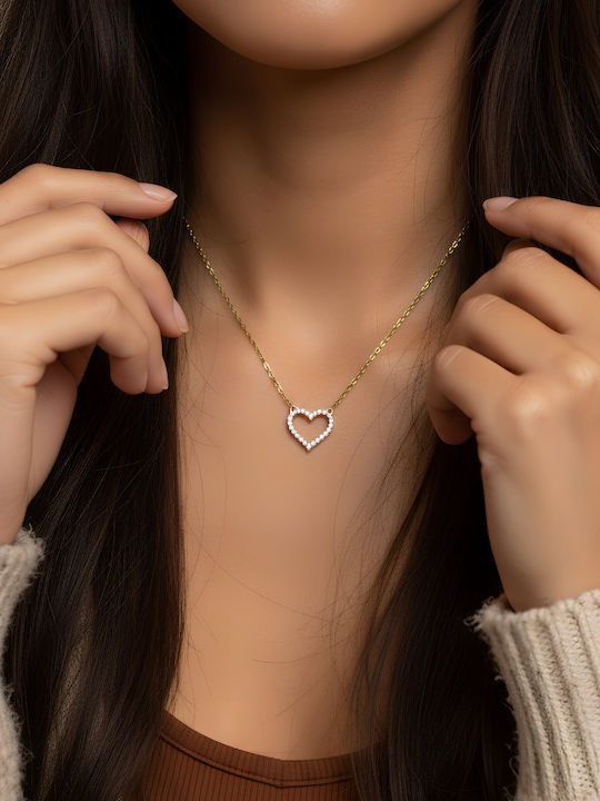 Chrysothemiss Κολιέ Golden Heart Glow