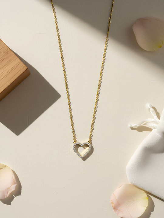 Chrysothemiss Κολιέ Golden Heart Glow