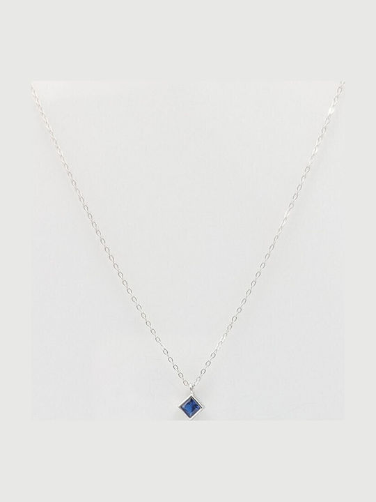 Grekas Grekas Κολιέ aus Silber mit Zirkon Blau