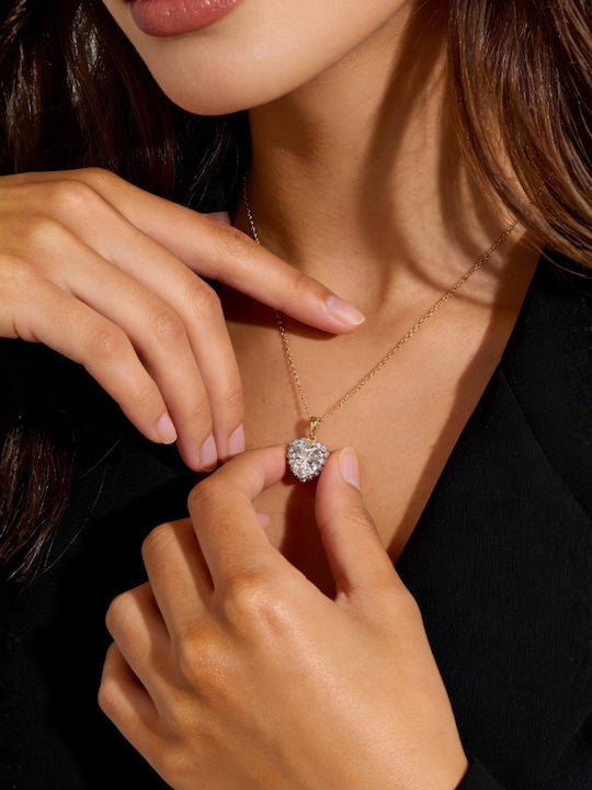 Chrysothemiss Κολιέ Crystal Heart Elegance