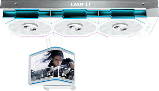 Lian Li HydroShift II OLED Curved 360TL Răcire cu Lichid AIO CPU cu 3 Ventilatoare 120mm și Iluminare ARGB Albă