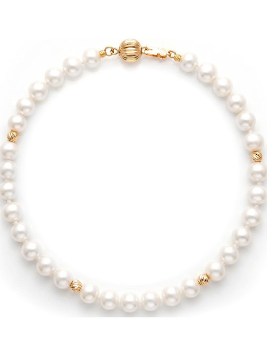 Kiriakos Gofas Set with Necklace & Bracelet with Stones and Pearls