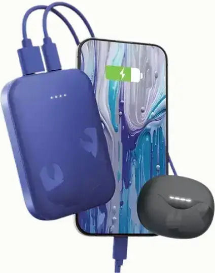 Fresh 'n Rebel Външна батерия 10000mAh 20W с USB-A порт и USB-C порт Power Delivery Син