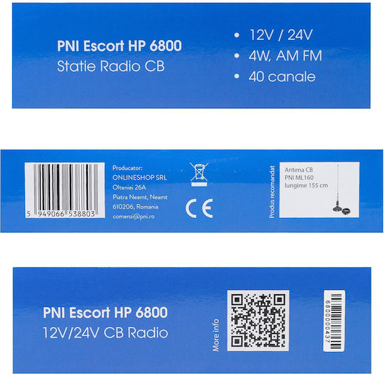PNI Escort HP 6800 ASQ CB Auto 4W