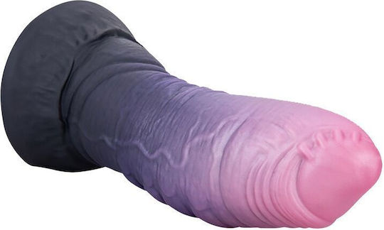 Power Monsters Dreadful Fiend Bicolor Fantasy Dildo με Βεντούζα Ροζ