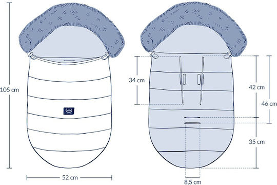 La Millou Uni Kinderwagen Fußsack Wasserdicht Lila 110x50cm