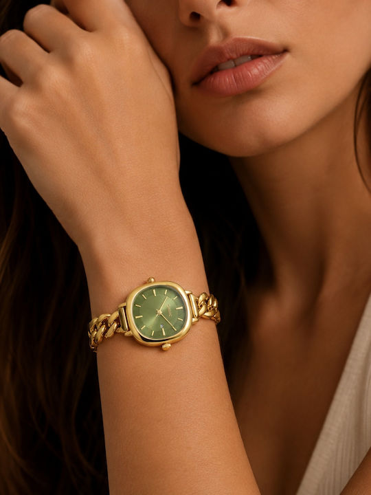 Oxette Women's Battery Watch with Gold Metal Bracelet Oxette Women's Battery Watch with Gold Metal Bracelet