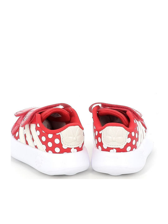 Grand Court Kids Sneakers with Hoop & Loop Closure Red