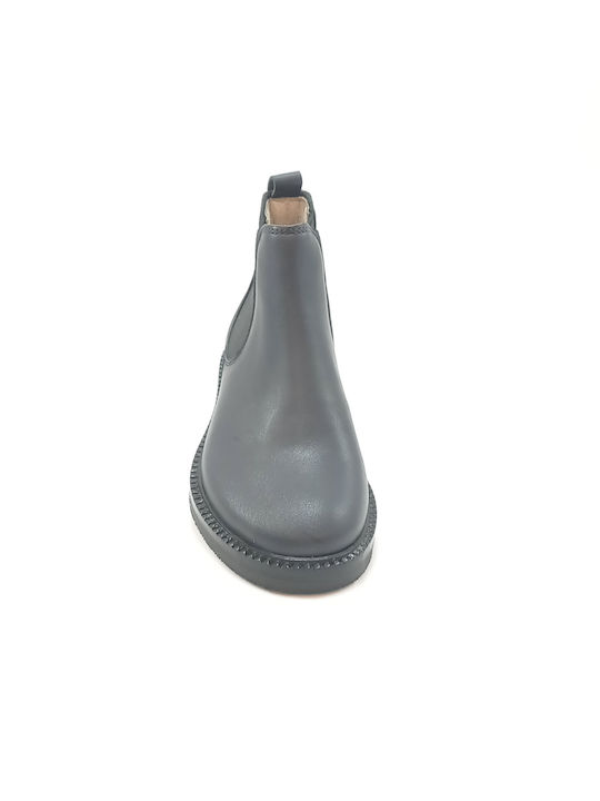 Leather Kids Ankle Boots Blue