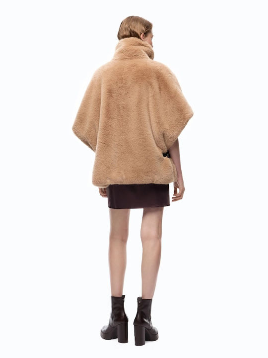 Short Women's Beige Fur