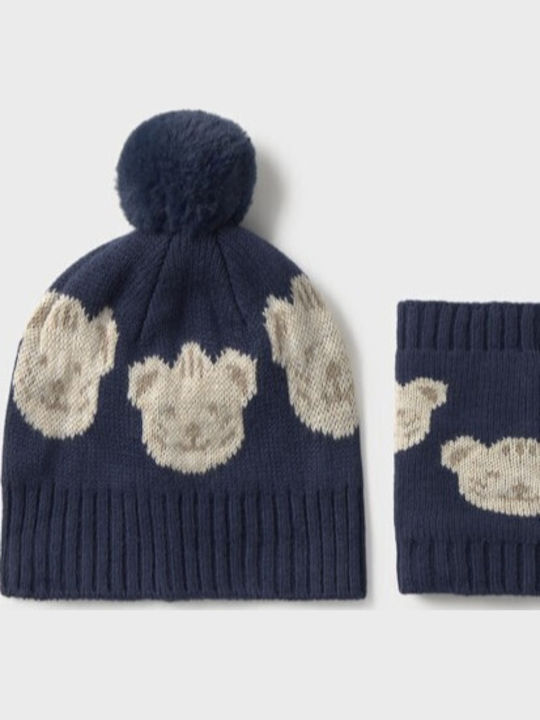 Kinder Beanies Gestrickt Blau 2 Stück